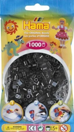 HAMA Bügelperlen Midi - Schwarz, 1000 Perlen | Teddy Toys Kinderwelt