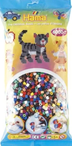 HAMA Bügelperlen Midi - Vollton Mix, 6000 Perlen | Teddy Toys Kinderwelt