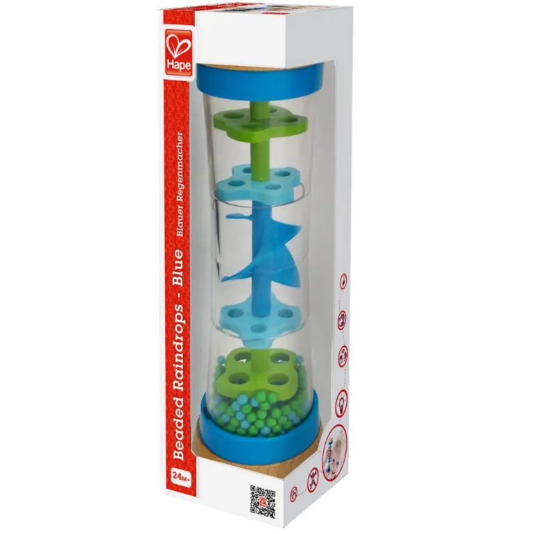 Hape - Regenmacher, blau | Lernspiele & Puzzle | Baby-und Kleinkindspielzeug | Spielzeug | Teddy Toys Kinderwelt