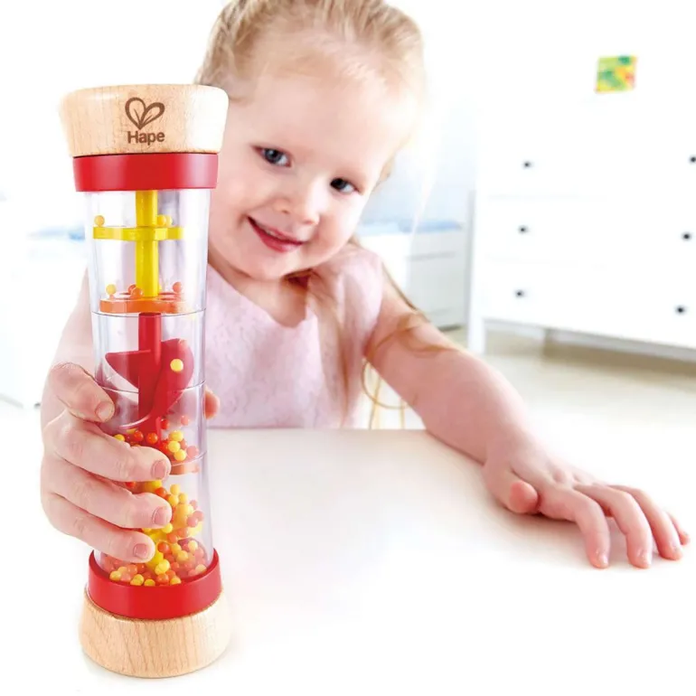 Hape - Regenmacher, rot | Lernspiele & Puzzle | Baby-und Kleinkindspielzeug | Spielzeug | Teddy Toys Kinderwelt