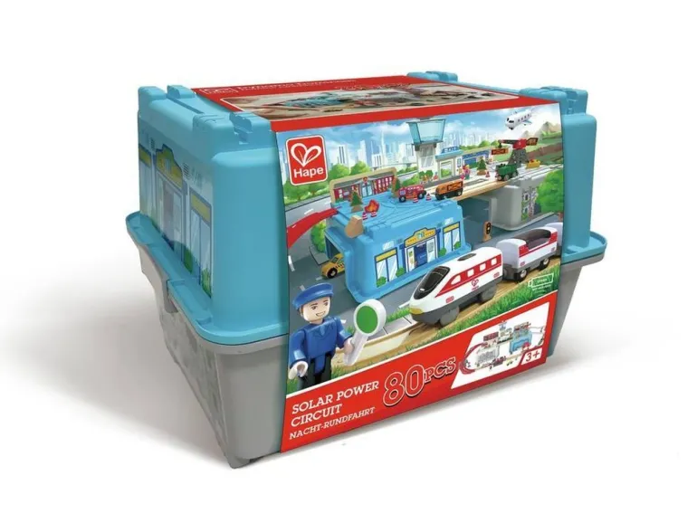 Hape Großstadtlandschaft Eisenbahn in Aufbewahrungsbox | Teddy Toys Kinderwelt