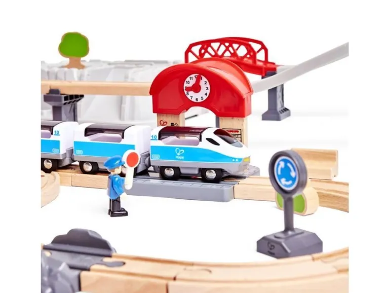 Hape Stadtbahn Set in Aufbewahrungsbox | Teddy Toys Kinderwelt