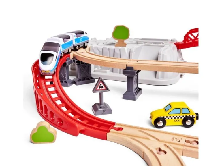 Hape Stadtbahn Set in Aufbewahrungsbox | Teddy Toys Kinderwelt