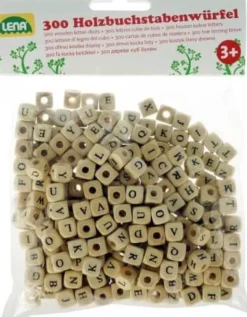 Holz Buchstabenwürfelperlen 300-teilig | Teddy Toys Kinderwelt