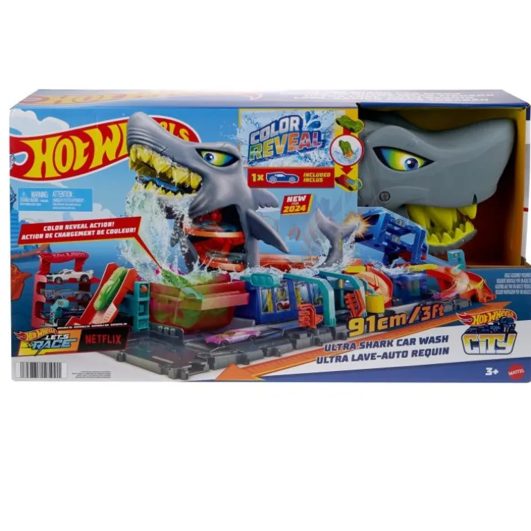 Hot Wheels City Ultimative Hai Auto-Waschanlage | Teddy Toys Kinderwelt