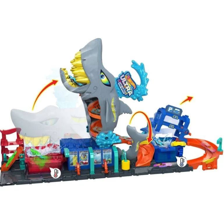 Hot Wheels City Ultimative Hai Auto-Waschanlage | Teddy Toys Kinderwelt