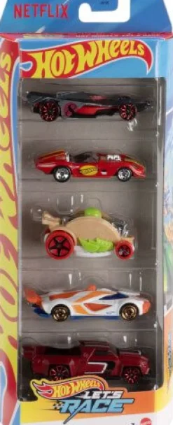 Hot Wheels Let’s Race 5er-Pack, Set aus 5 Die-Cast-Spielzeugrenna | Teddy Toys Kinderwelt