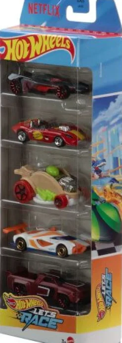 Hot Wheels Let’s Race 5er-Pack, Set aus 5 Die-Cast-Spielzeugrenna | Teddy Toys Kinderwelt