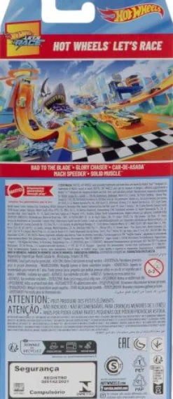 Hot Wheels Let’s Race 5er-Pack, Set aus 5 Die-Cast-Spielzeugrenna | Teddy Toys Kinderwelt