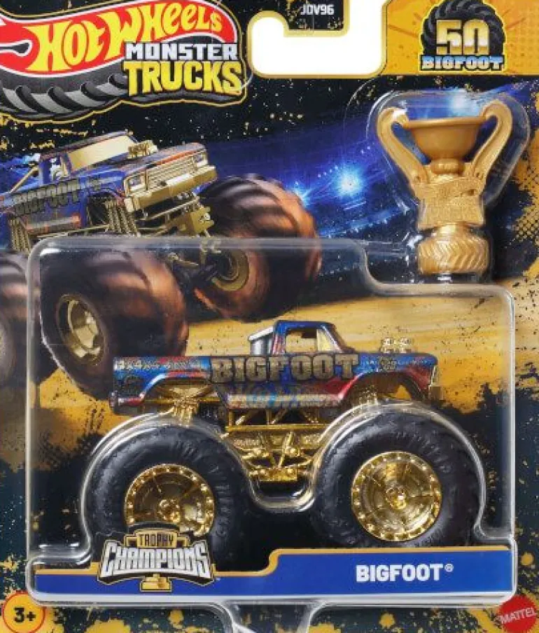 Hot Wheels Monster Trucks Trophy Champions Premium Die-Cast-Fahrz | Teddy Toys Kinderwelt