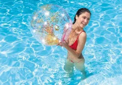 INTEX - Strandball Glitter, aufblasbar, sortiert | Aufblasbare Badeartikel | Wasserspaß | Spielzeug | Teddy Toys Kinderwelt