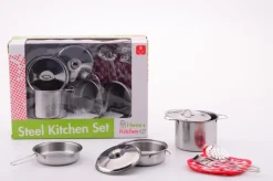Johntoy - Home & Kitchen Stahl Topfset, Metall 8-teilig | Teddy Toys Kinderwelt