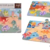 Jouéco® - Holz Puzzle Dino Knopfpuzzle, sortiert | Teddy Toys Kinderwelt