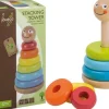 Jouéco - Stacking Tower Stapelturm aus Holz | Teddy Toys Kinderwelt