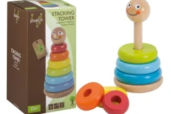 Jouéco - Stacking Tower Stapelturm aus Holz | Teddy Toys Kinderwelt