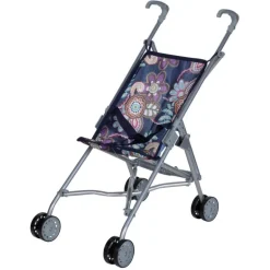 Knorrtoys - Puppenbuggy Sim blue flower | Teddy Toys Kinderwelt