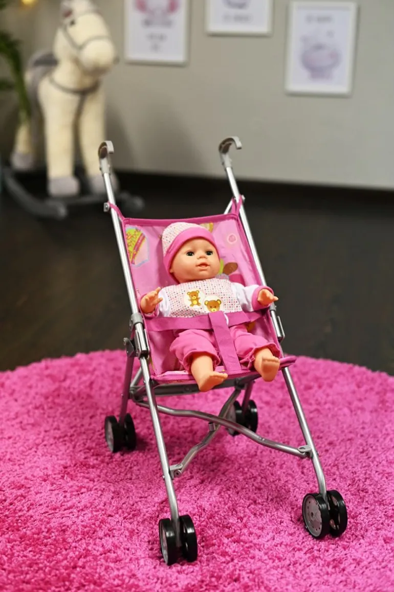 Knorrtoys - Puppenbuggy Sim Pink Litle Princess | Teddy Toys Kinderwelt