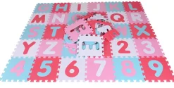 Knorrtoys - Puzzlematte Alphabet/Zahlen Rosa, 36 Teile | Teddy Toys Kinderwelt