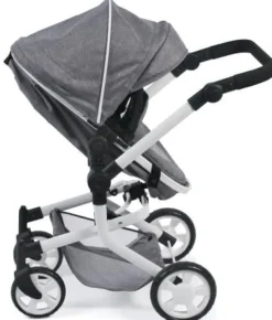 Kombi-Puppenwagen MIKA Jeans-Grau | Teddy Toys Kinderwelt