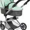 Kombi-Puppenwagen MIKA melange anthrazit-mint | Teddy Toys Kinderwelt