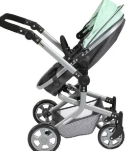 Kombi-Puppenwagen MIKA melange anthrazit-mint | Teddy Toys Kinderwelt