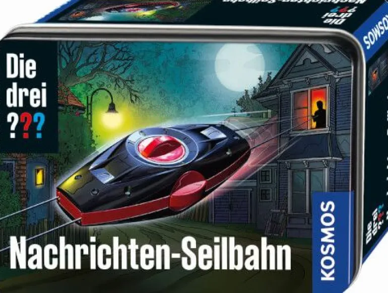 Kosmos Die drei ??? Nachrichten-Seilbahn (große Dose) | Teddy Toys Kinderwelt