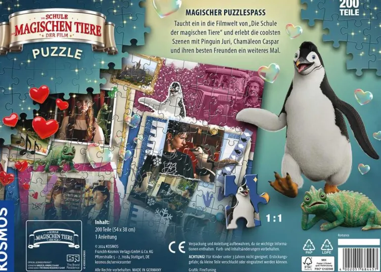 Kosmos Die Schule der Magischen Tiere - Puzzle zum Film Romance, 200 Teile | Teddy Toys Kinderwelt