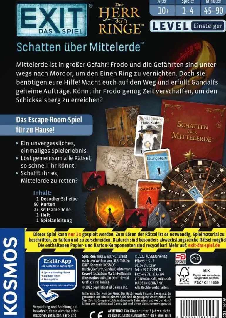 Kosmos EXIT - Das Spiel: Schatten über Mittelerde | Teddy Toys Kinderwelt