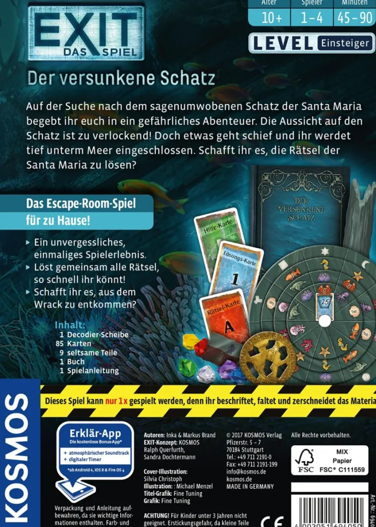 Kosmos EXIT - Der versunkene Schatz | Teddy Toys Kinderwelt