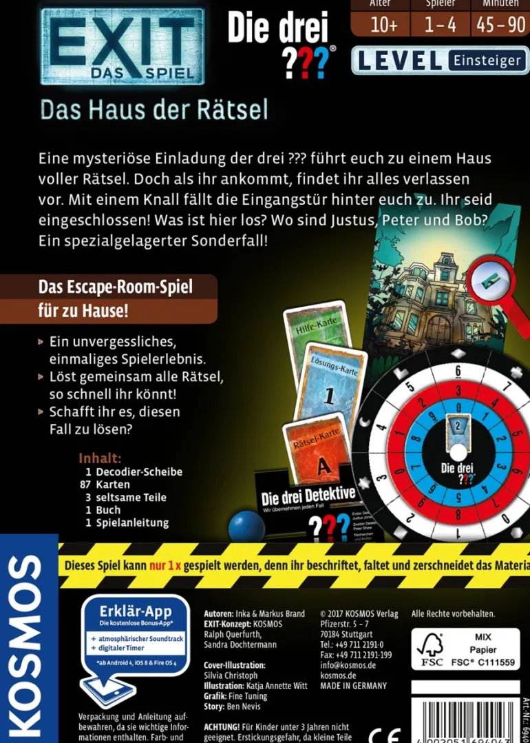 Kosmos EXIT - Die drei ??? das Haus der R?tsel | Teddy Toys Kinderwelt