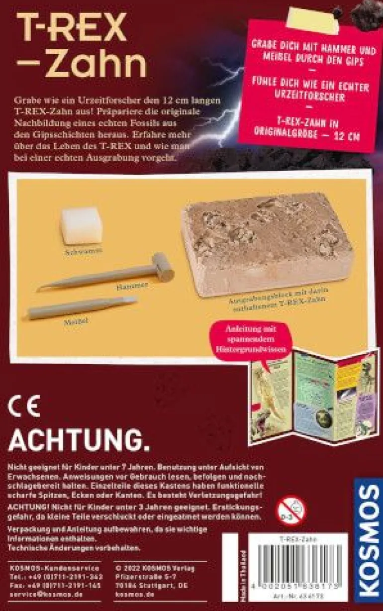 Kosmos Experimentierkasten - T-Rex Zahn | Teddy Toys Kinderwelt