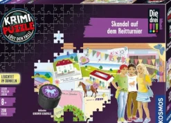 Kosmos Krimipuzzle Die drei !!! 200 Teile / Skandal auf dem Reitt | Teddy Toys Kinderwelt