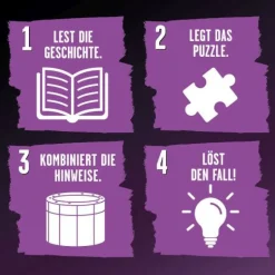 Kosmos Krimipuzzle Die drei !!! 200 Teile / Skandal auf dem Reitt | Teddy Toys Kinderwelt