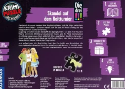 Kosmos Krimipuzzle Die drei !!! 200 Teile / Skandal auf dem Reitt | Teddy Toys Kinderwelt