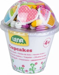 LENA® - Holzperlen Cupcake, pink | Teddy Toys Kinderwelt