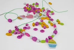 LENA® - Holzperlen Cupcake, pink | Teddy Toys Kinderwelt