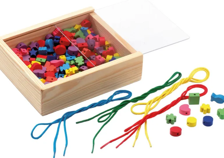 LENA® - Holzperlen Holzkiste | Teddy Toys Kinderwelt