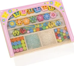 LENA® - Holzperlen Kassette, sortiert | Teddy Toys Kinderwelt