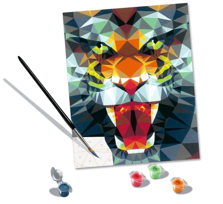 Malen-nach-Zahlen - Polygon-Tiger, 23514 | Teddy Toys Kinderwelt