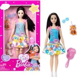 Mattel HLL22 My First Barbie Core Doll Black Hair with Fox | Teddy Toys Kinderwelt