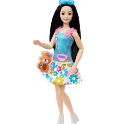 Mattel HLL22 My First Barbie Core Doll Black Hair with Fox | Teddy Toys Kinderwelt