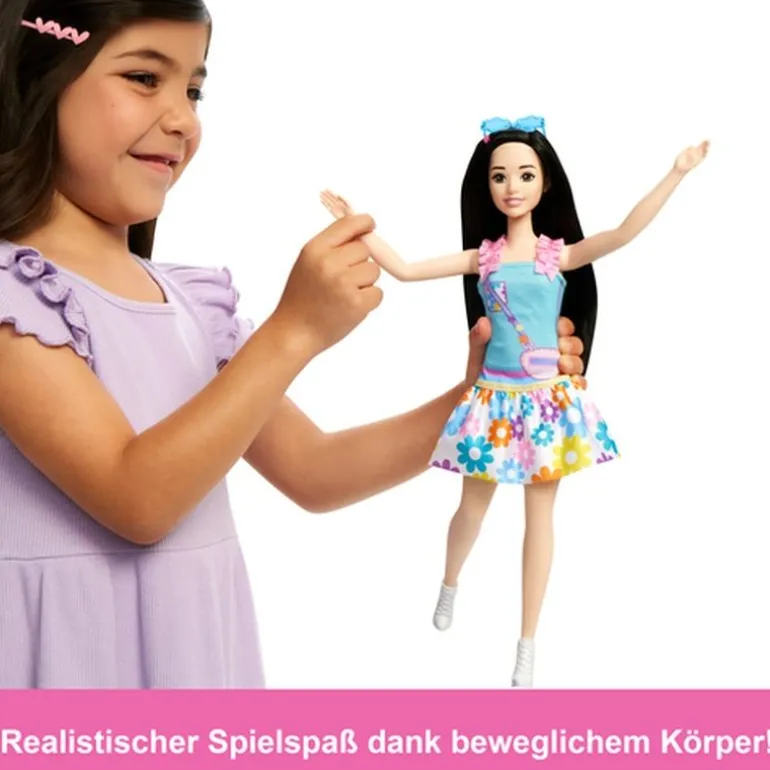 Mattel HLL22 My First Barbie Core Doll Black Hair with Fox | Teddy Toys Kinderwelt