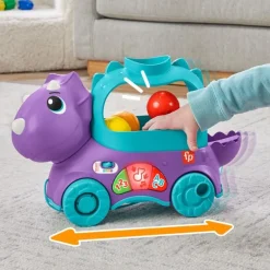 Mattel HNR54 Fisher-Price Bällespaß Nachzieh-Dino (D) | Teddy Toys Kinderwelt