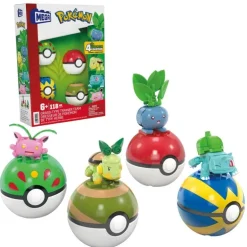MEGA Pokémon 4 Pflanzen-Typ Pokémon Sets | Teddy Toys Kinderwelt