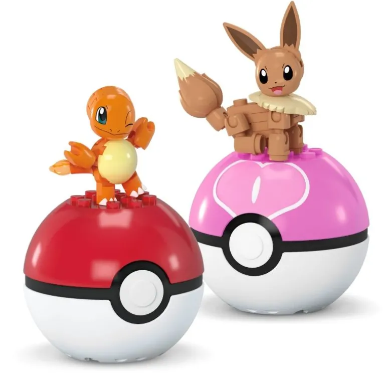MEGA Pokémon 2er Pokéball Set - Evoli und Glumanda | Teddy Toys Kinderwelt