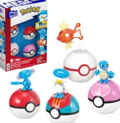 MEGA Pokémon Wasser-Typ Trainerteam Bauspielzeug-Set mit 2 Action | Teddy Toys Kinderwelt