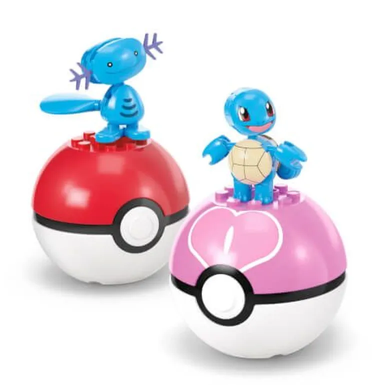 MEGA Pokémon Wasser-Typ Trainerteam Bauspielzeug-Set mit 2 Action | Teddy Toys Kinderwelt