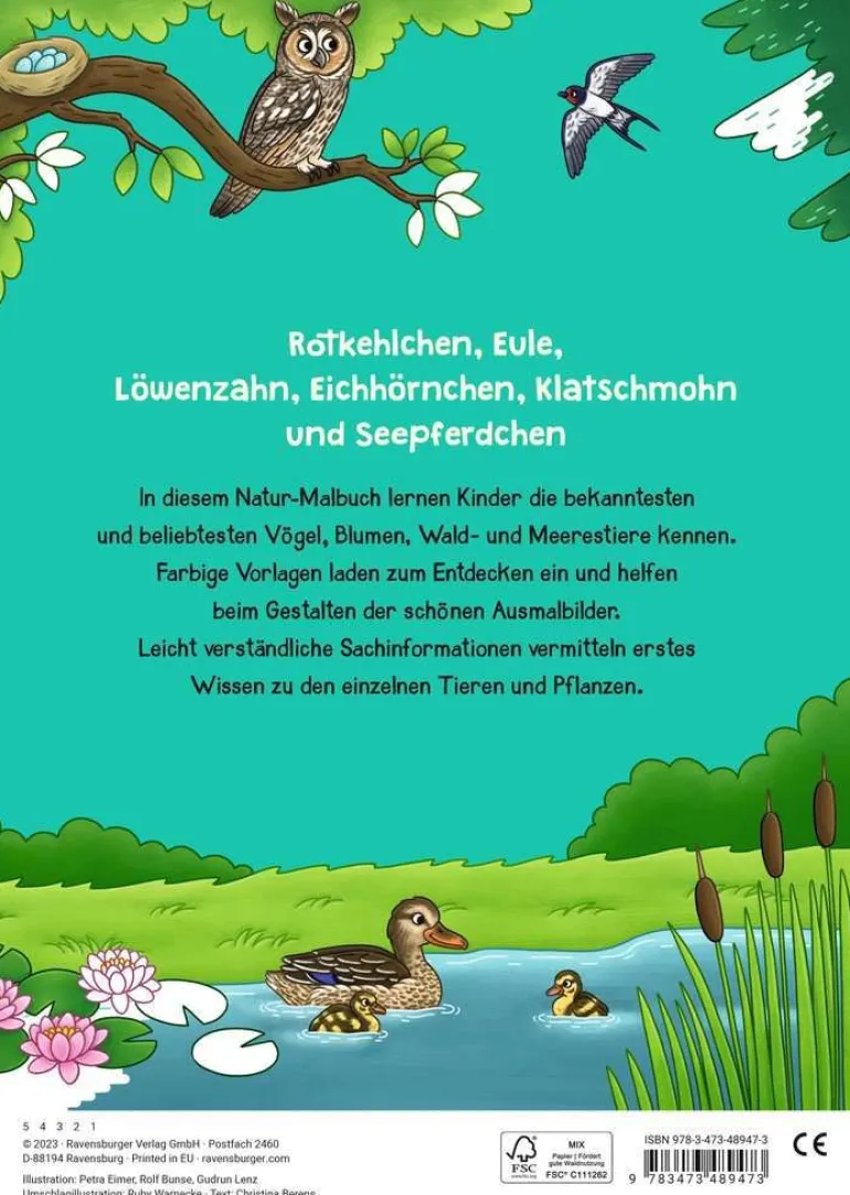 Mein großes Natur-Malbuch, 48947 | Teddy Toys Kinderwelt