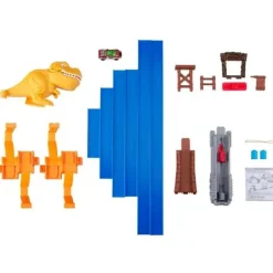 Metal Machines - Spielset T-Rex Angriff Rennbahn mit Looping + Au | Teddy Toys Kinderwelt