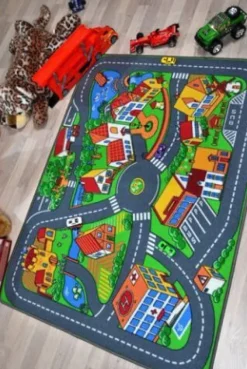 MEUBINEX - Quiet Town Teppich 95x133cm Filzrücken | Teddy Toys Kinderwelt